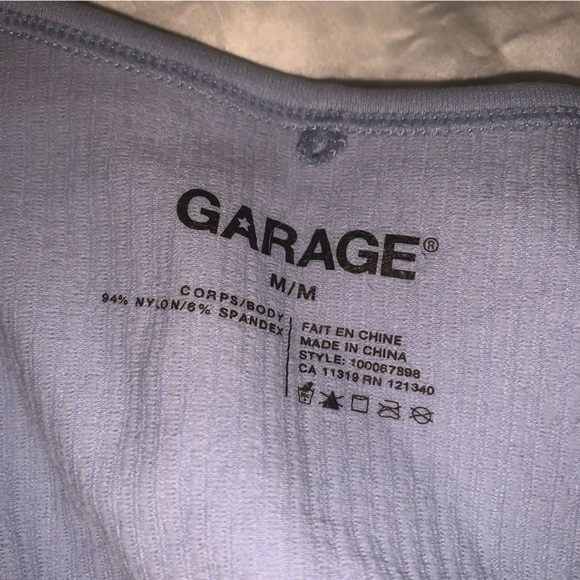 Light Blue Garage Long Sleeve Twist Top - Picture 3 of 4